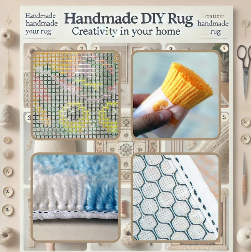 Numptain Latch Hook Kits for Adults,DIY Rug Crafts Unicorn Pattern Color Printed Canvas,Latch Hook Kits for Beginners Handmade Needlework Crafts Home Decoration,12"x12" NT23 - Image 2